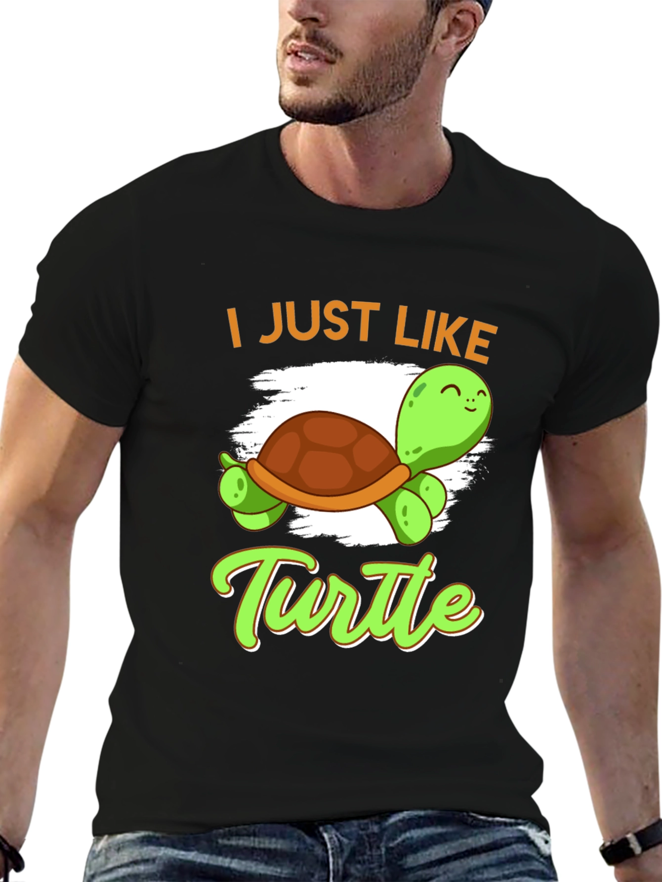 I Just Like Turtle Graphic T-Shirt