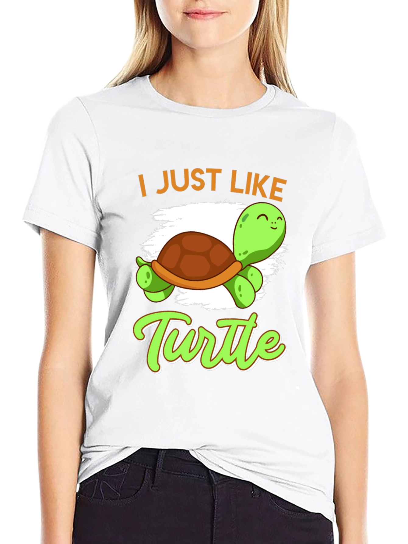 I Just Like Turtle Graphic T-Shirt