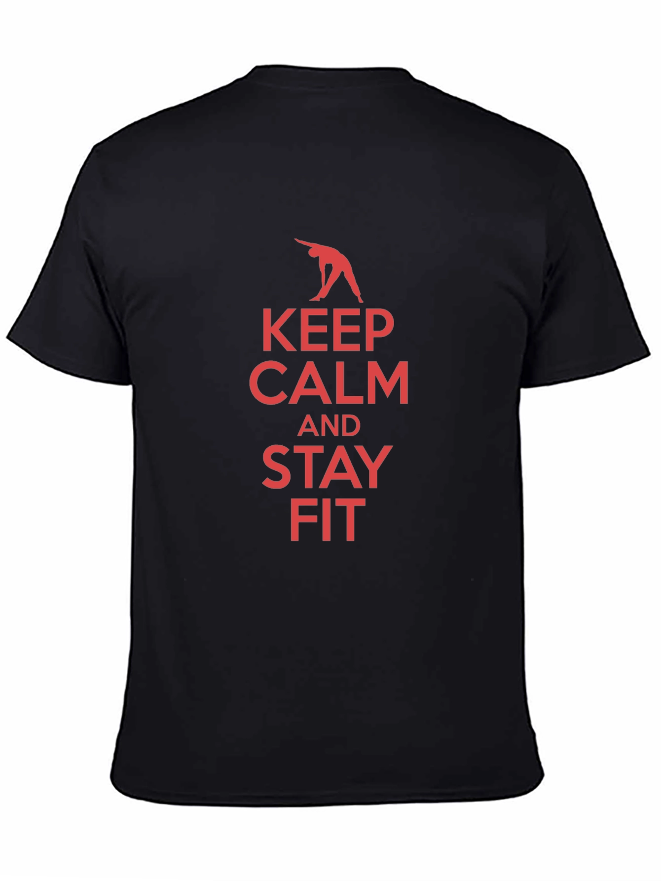 Keep Calm and Stay Fit Black T-Shirt