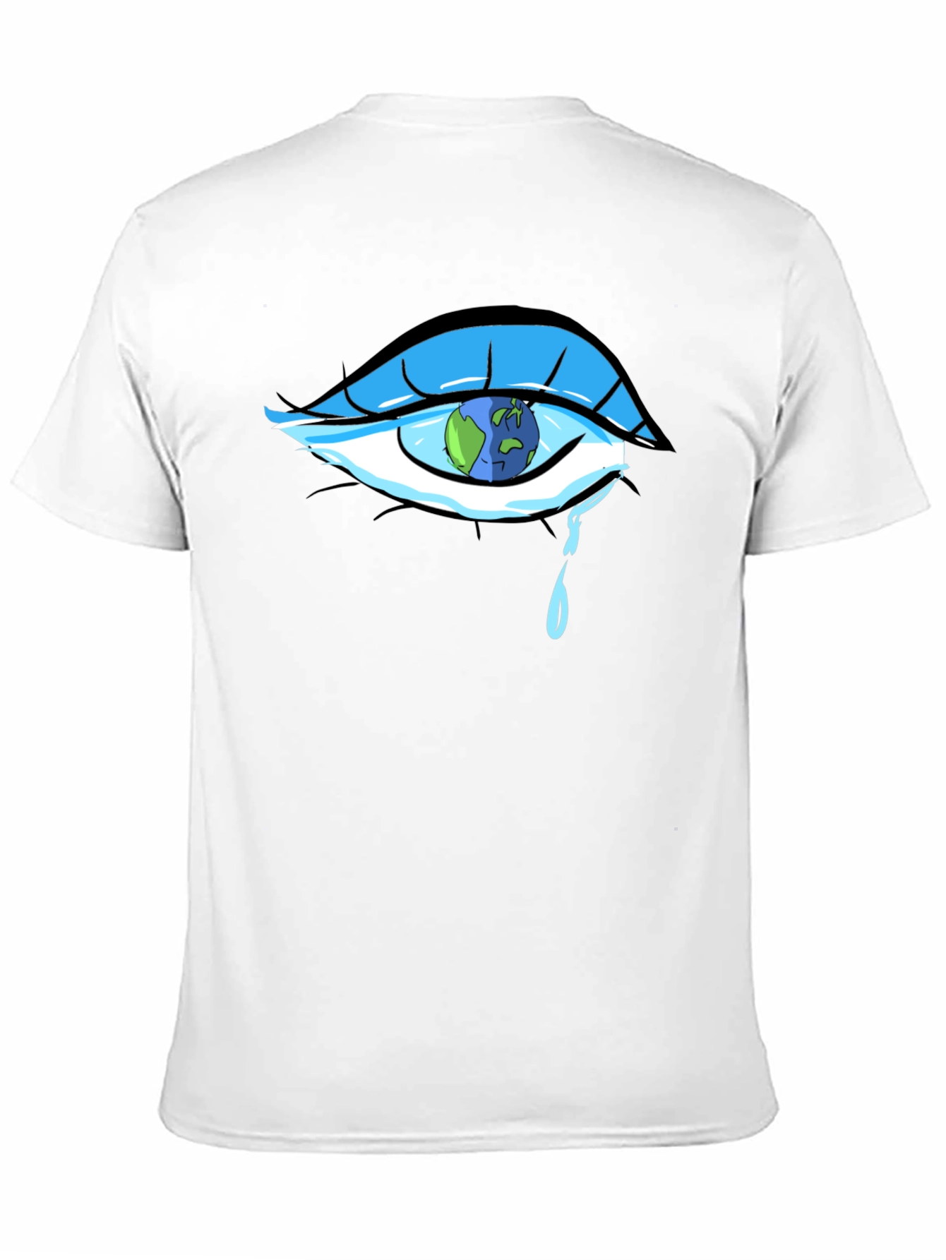 Tearful World Graphic Tee - Black Cotton T-Shirt