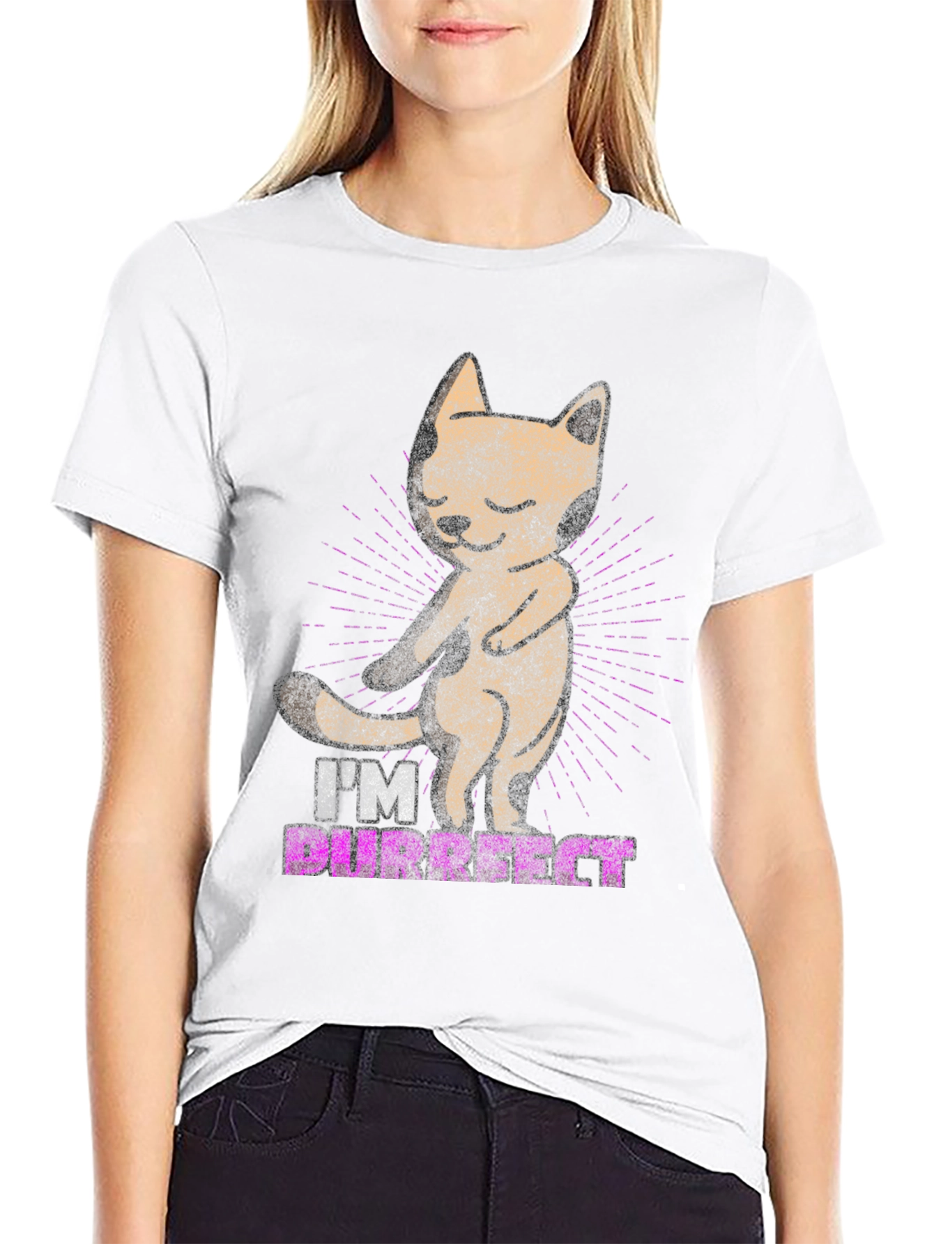 Purrfect Cat T-Shirt - Cute Kitten Design