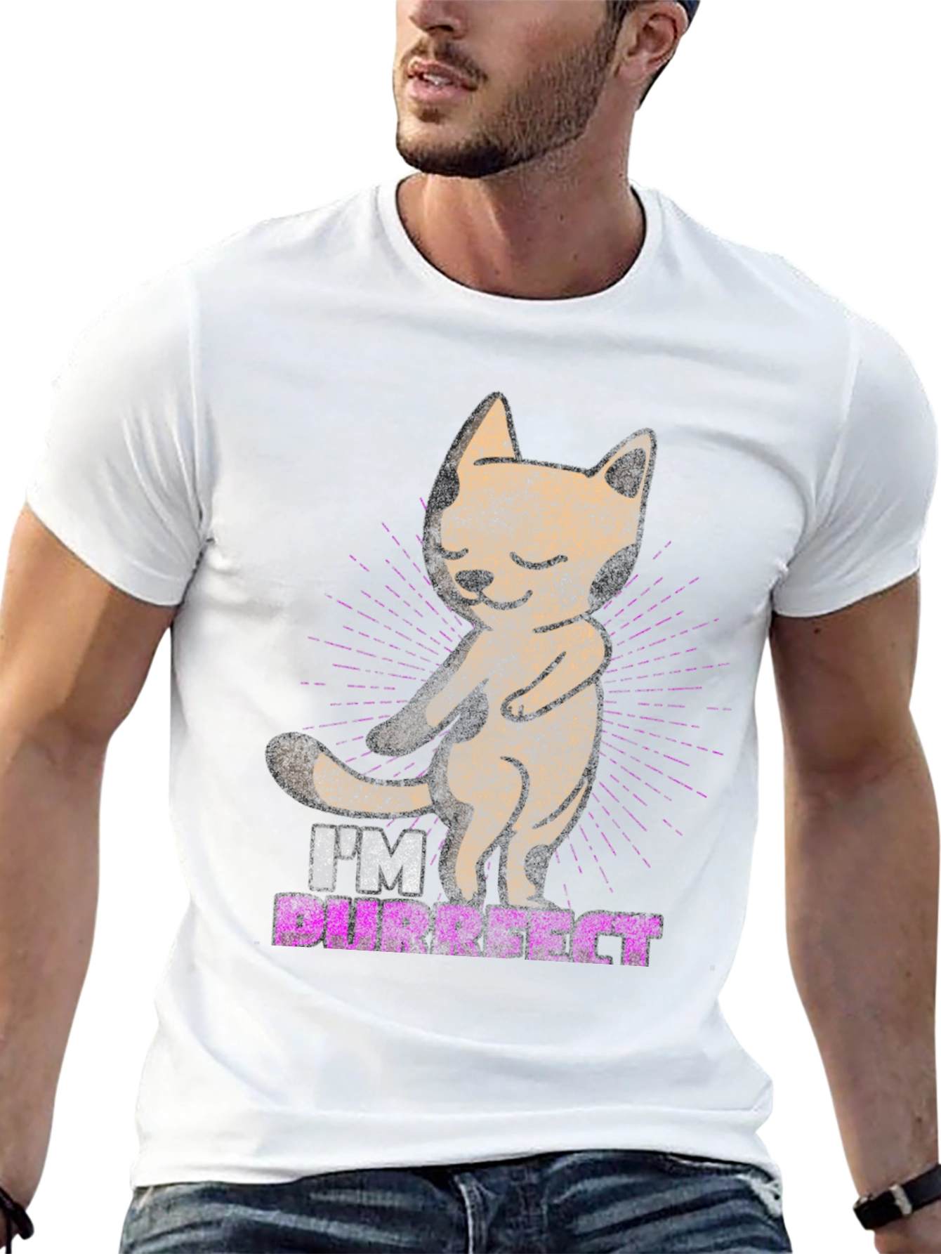 Purrfect Cat T-Shirt - Cute Kitten Design