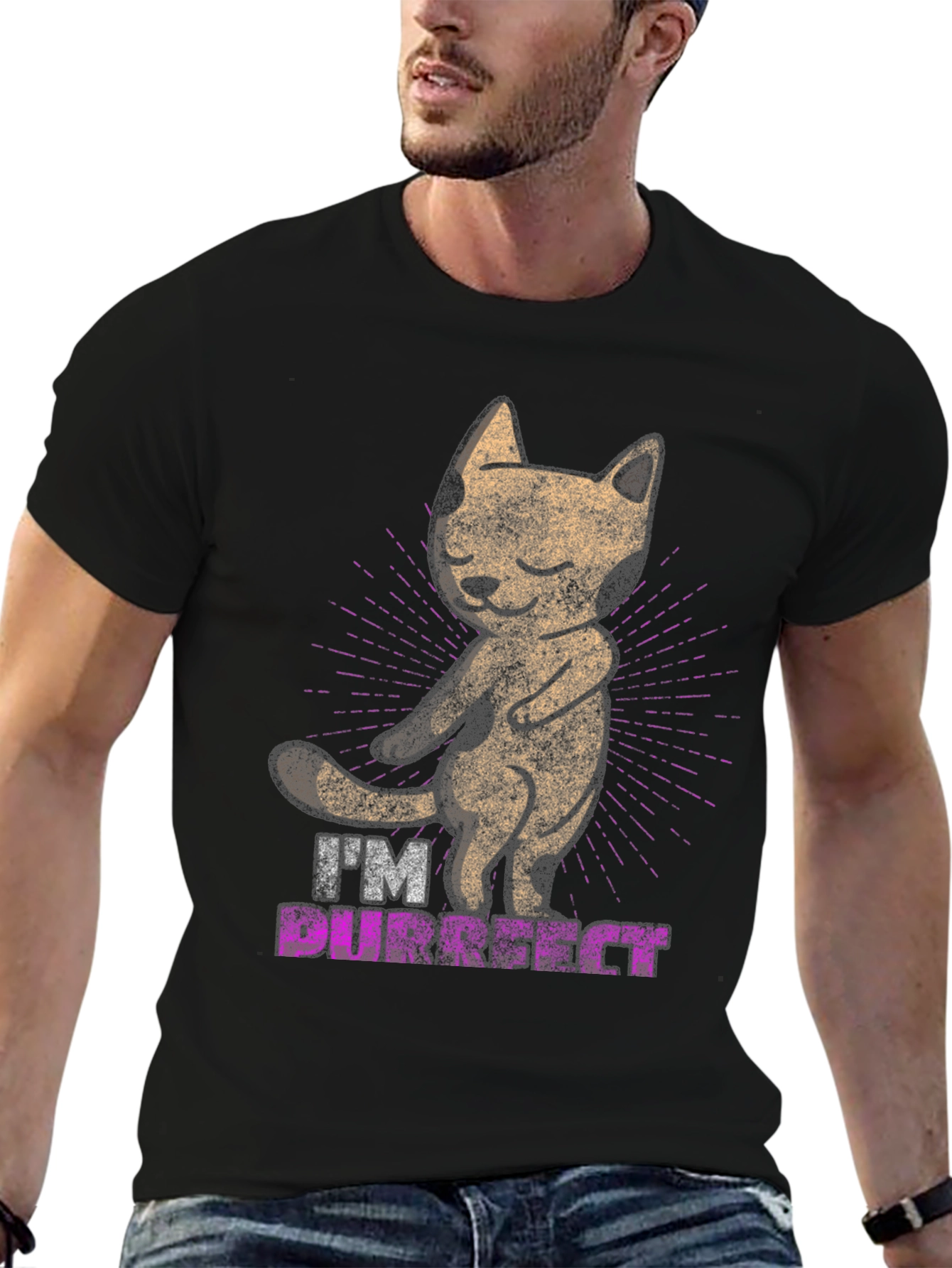 Purrfect Cat T-Shirt - Cute Kitten Design