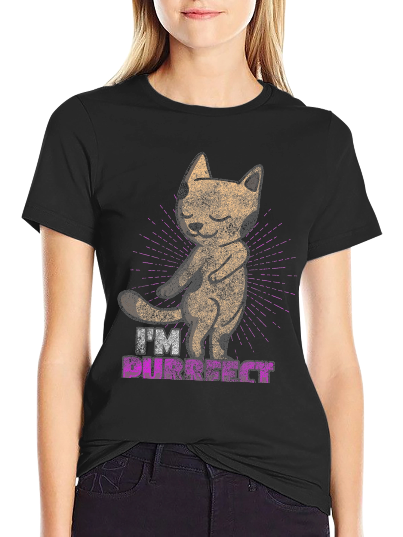 Purrfect Cat T-Shirt - Cute Kitten Design