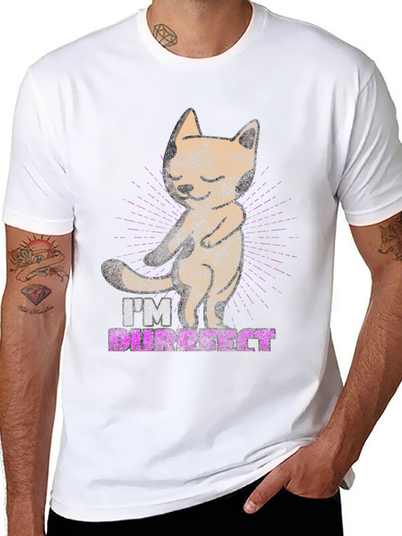 Purrfect Cat T-Shirt - Cute Kitten Design