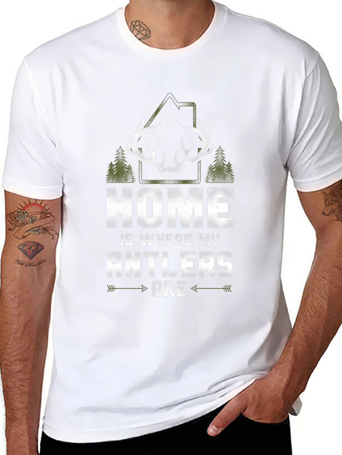 Home is Where My Antlers Are Tee