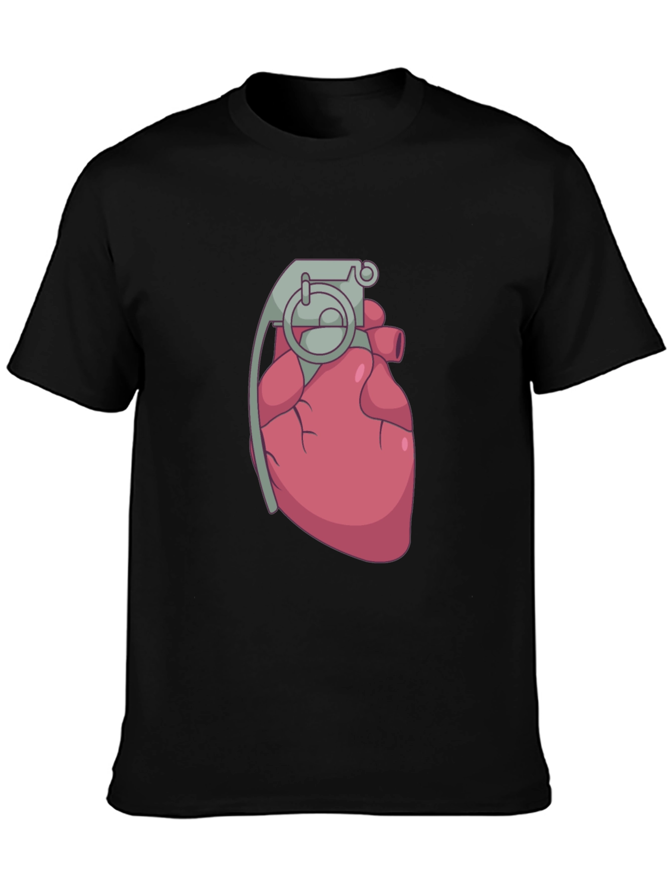 Heart Grenade Black T-Shirt