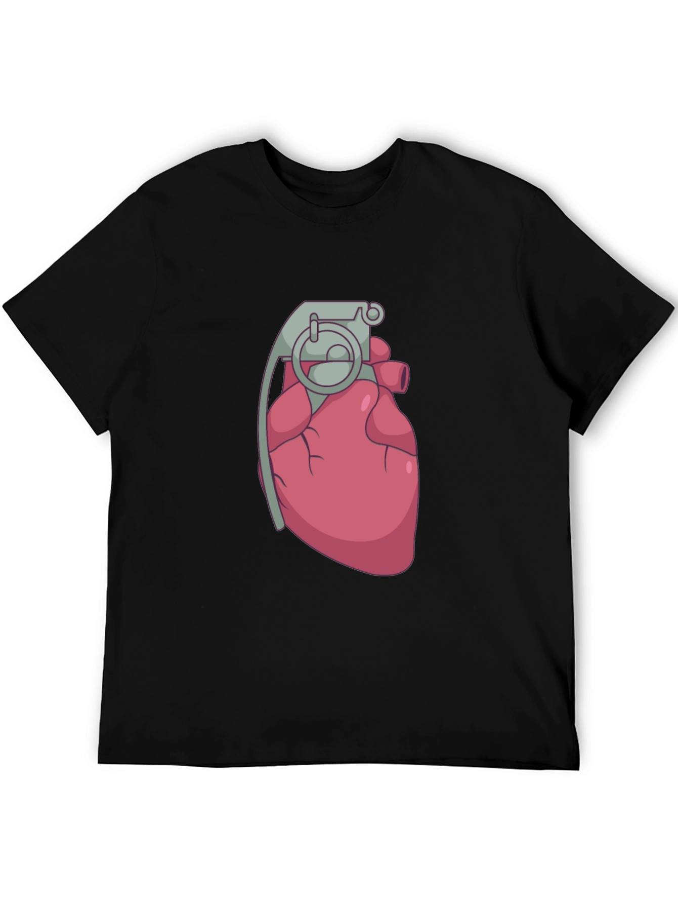Heart Grenade Black T-Shirt