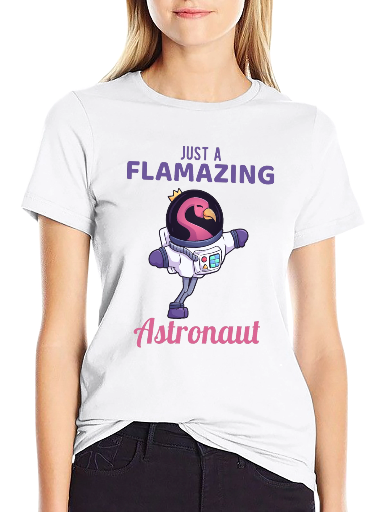 Flamazing Astronaut T-Shirt - Cute Space Flamingo Tee