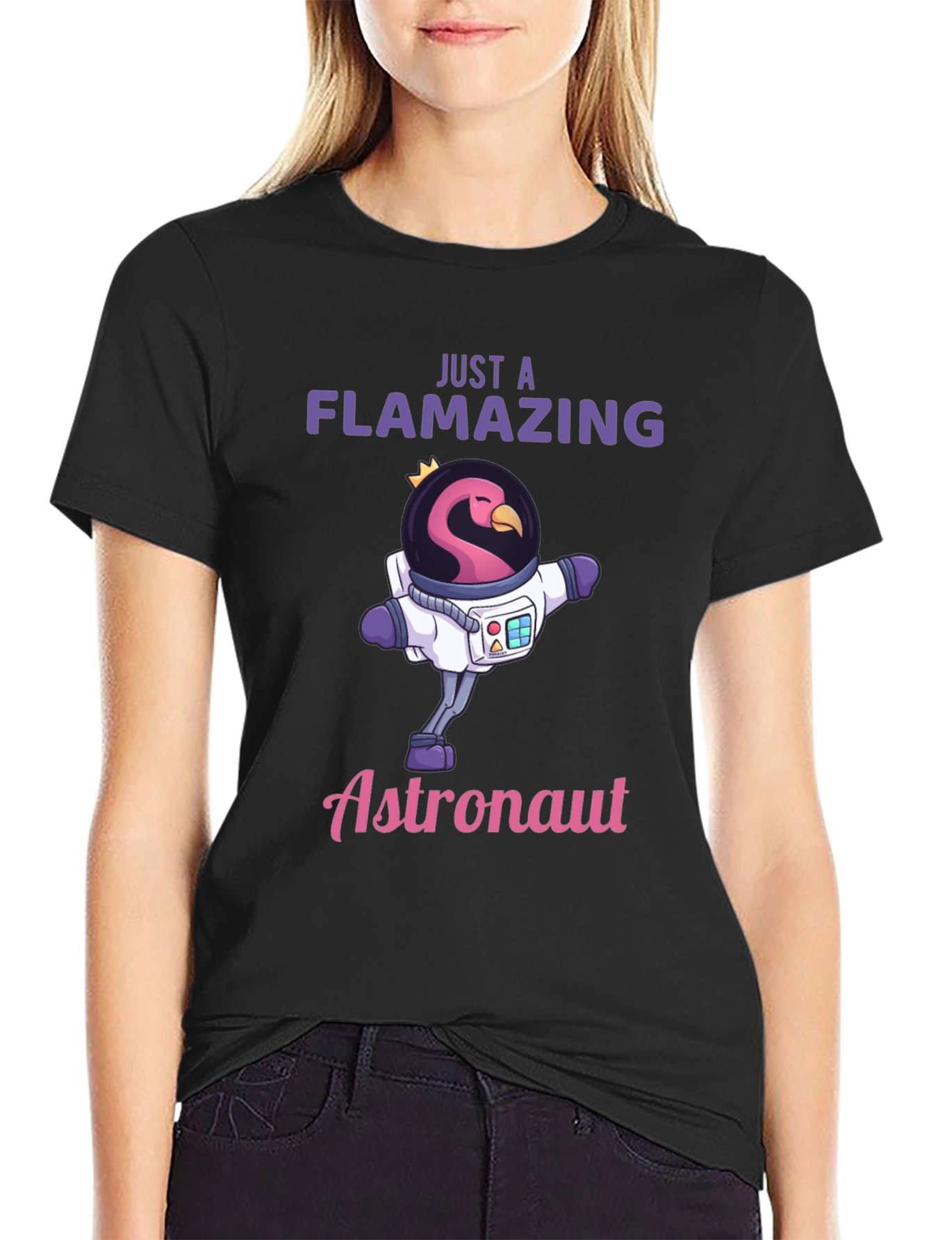 Flamazing Astronaut T-Shirt - Cute Space Flamingo Tee