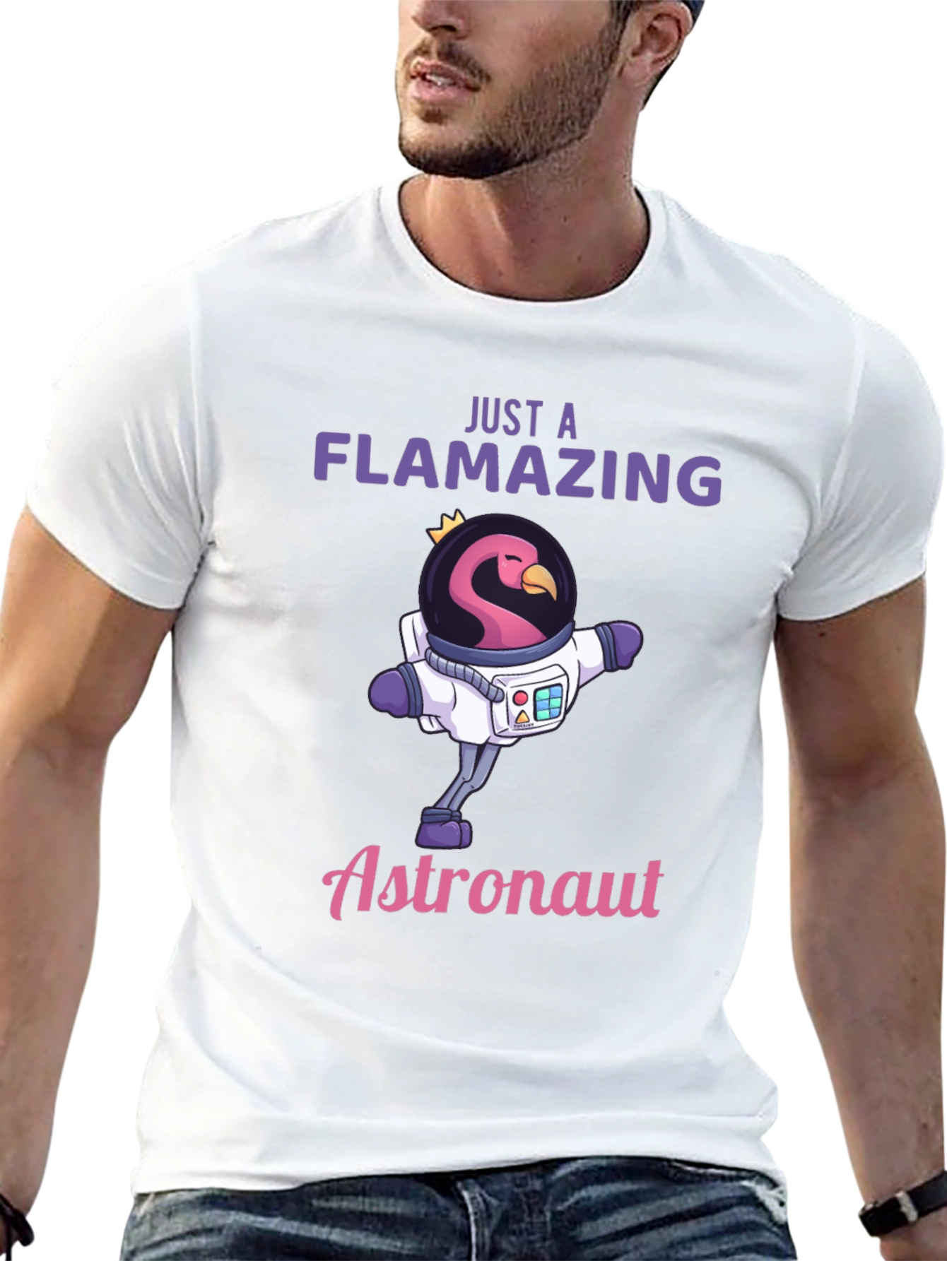 Flamazing Astronaut T-Shirt - Cute Space Flamingo Tee