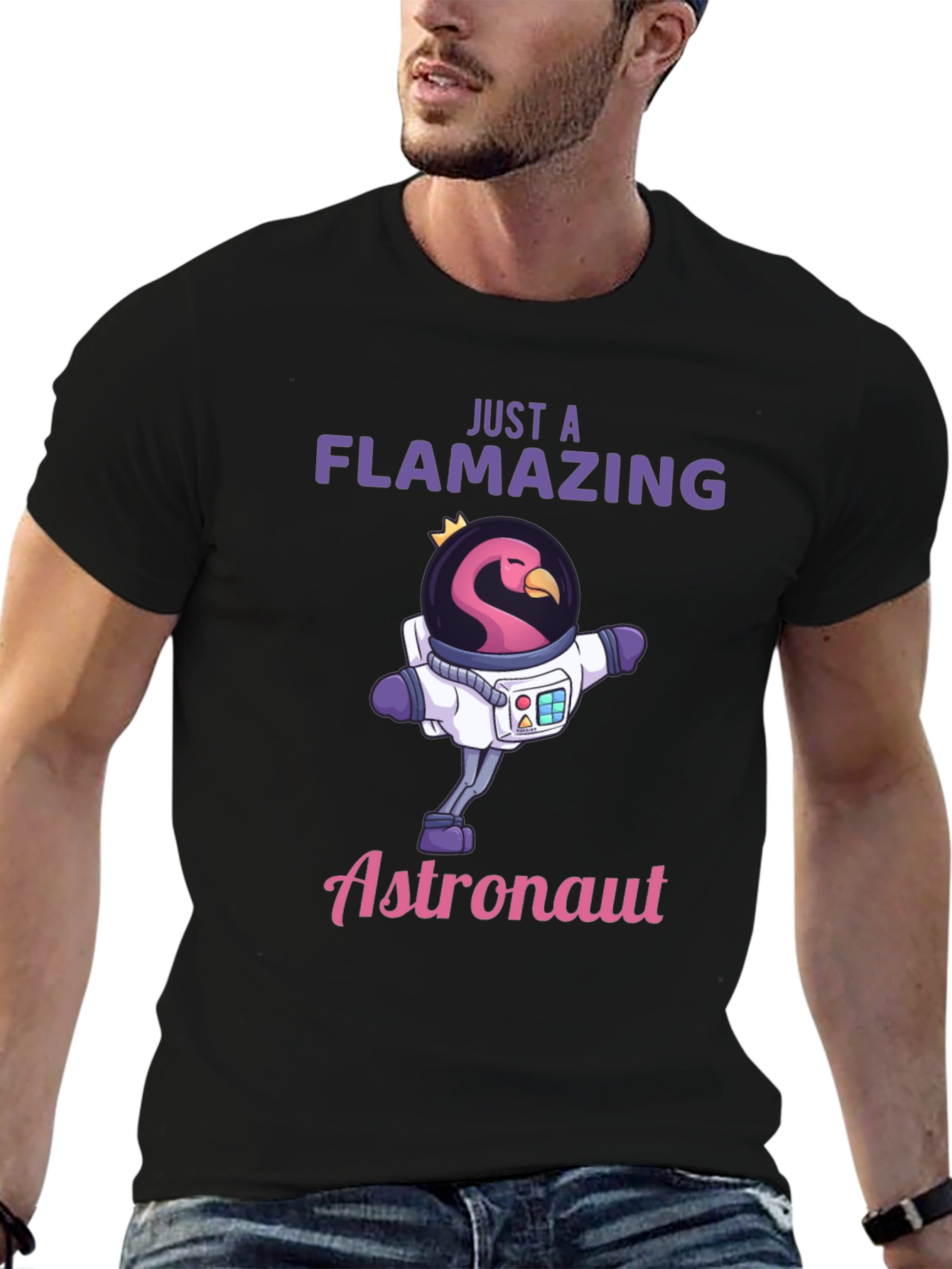 Flamazing Astronaut T-Shirt - Cute Space Flamingo Tee