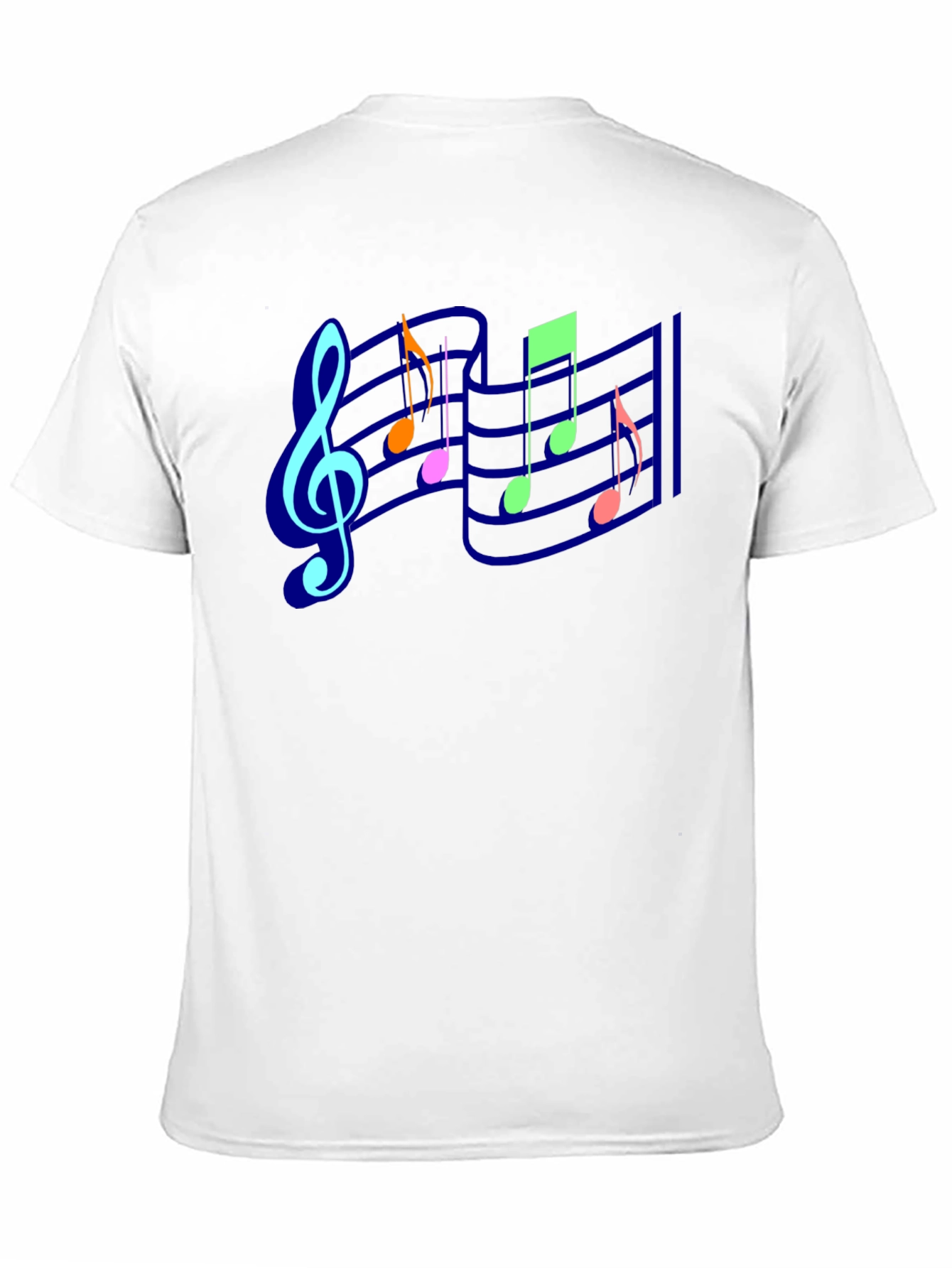 Musical Notes Graphic Tee - Black