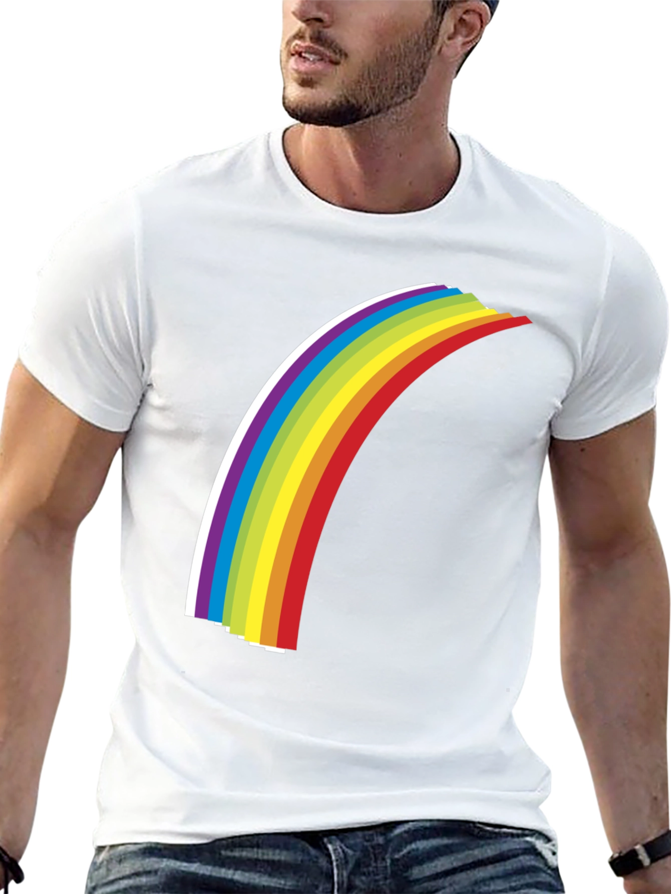 Rainbow Graphic Tee - Bold Statement Shirt