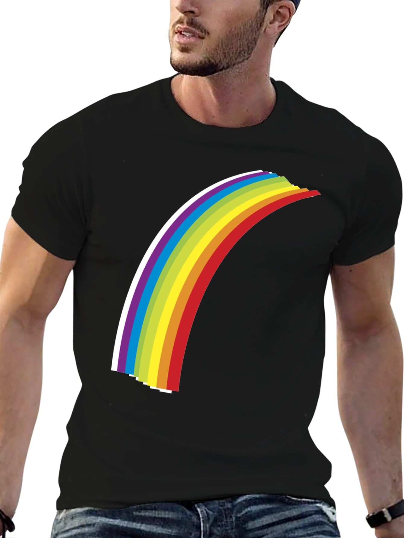 Rainbow Graphic Tee - Bold Statement Shirt