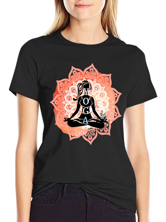 Yoga Mandala Graphic T-Shirt - Relaxed Fit