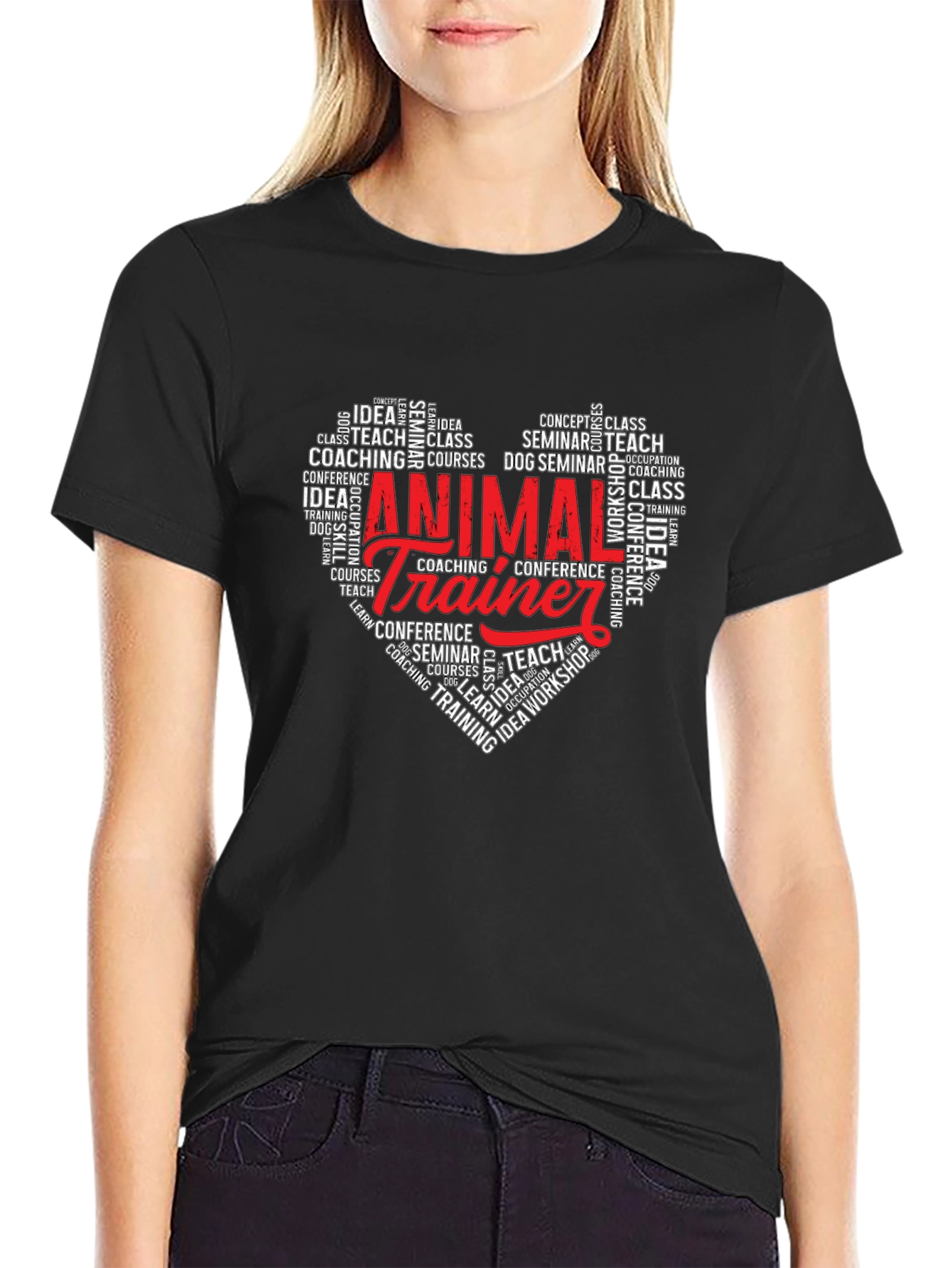 Animal Trainer Heart Word Art T-Shirt