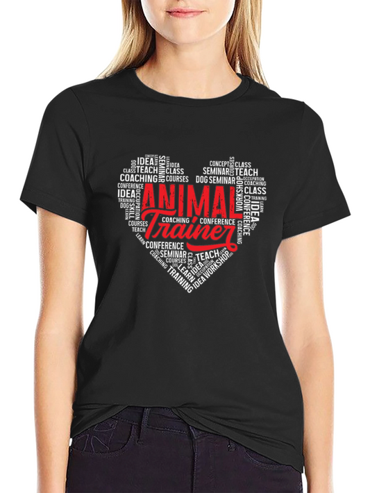 Animal Trainer Heart Word Art T-Shirt