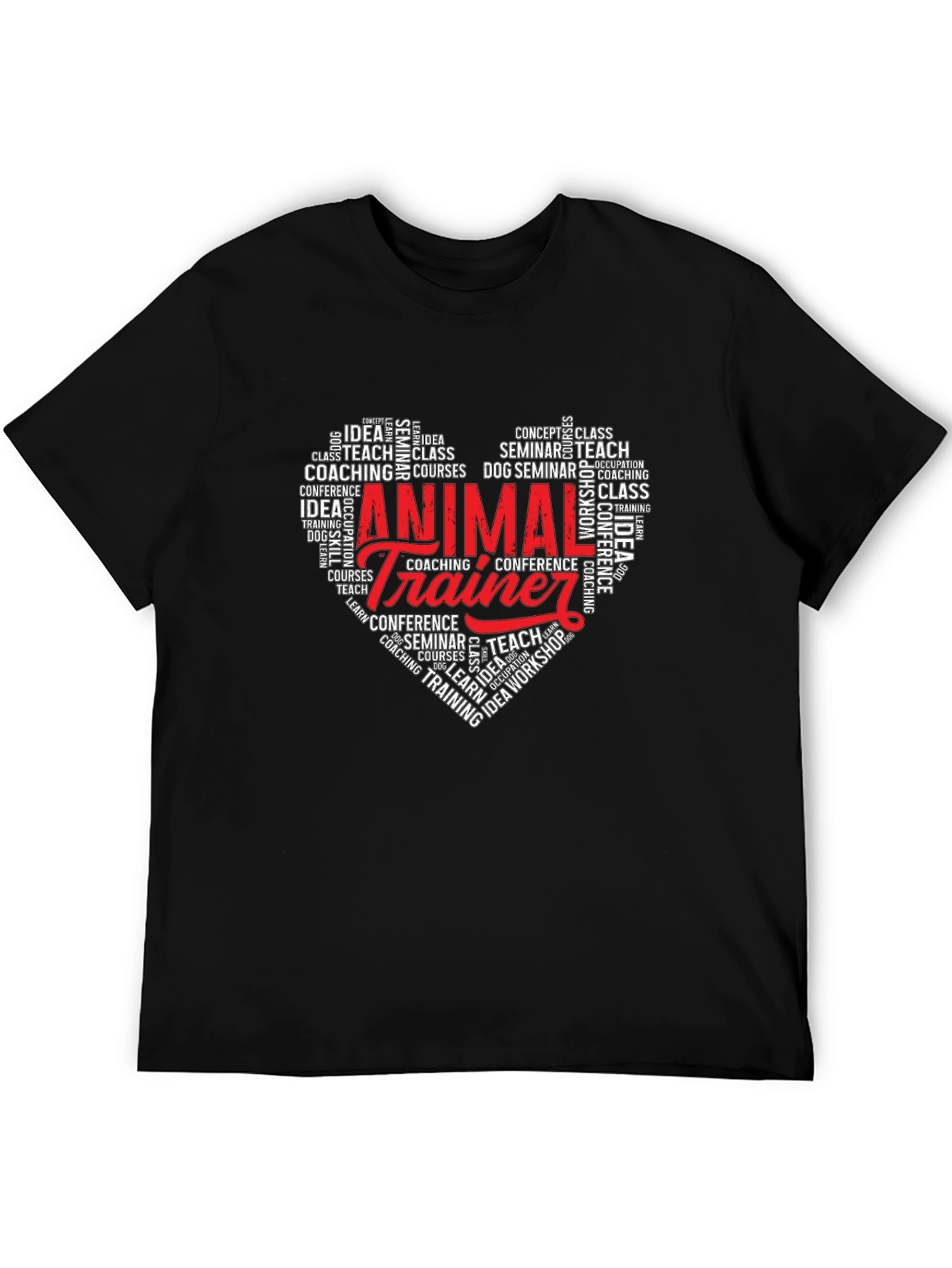 Animal Trainer Heart Word Art T-Shirt