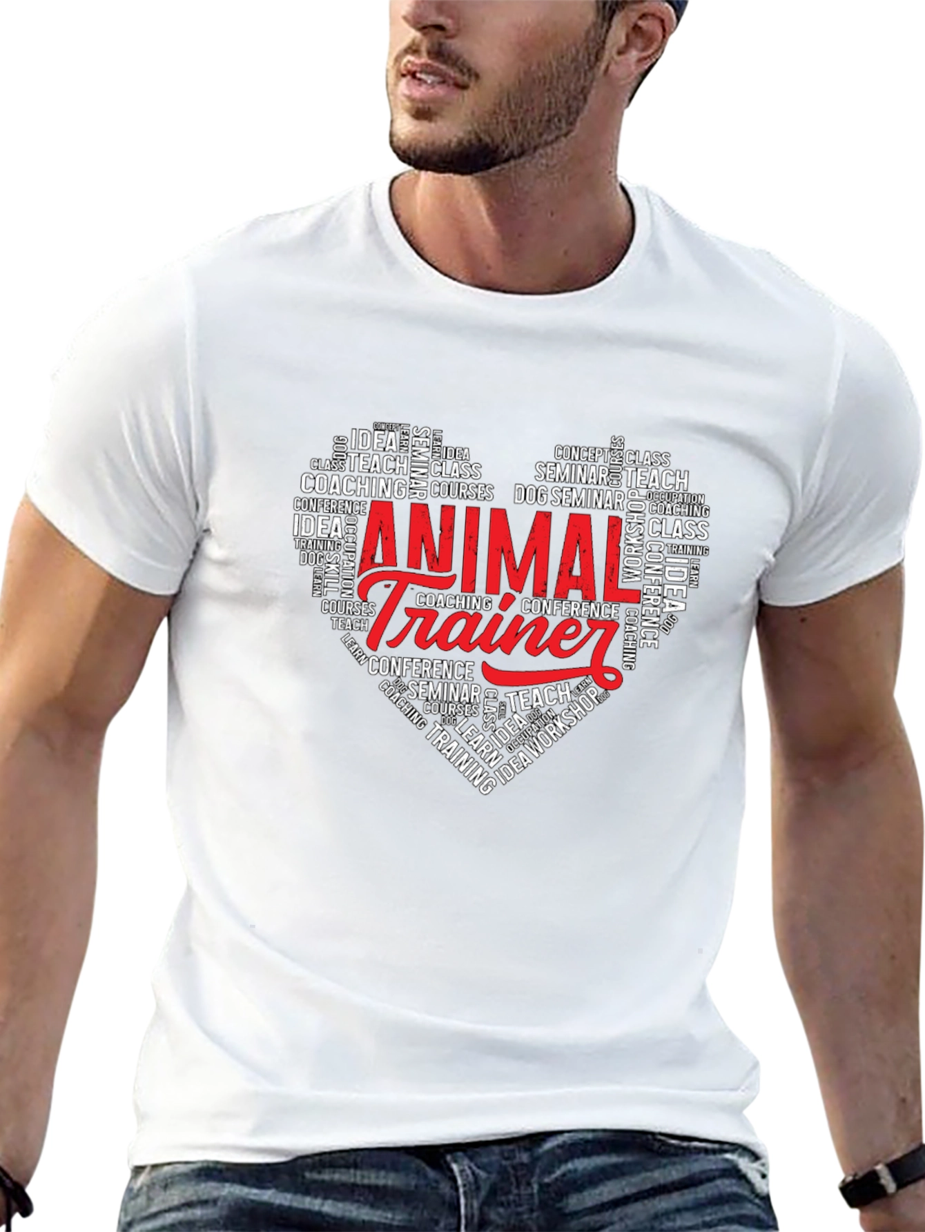 Animal Trainer Heart Word Art T-Shirt