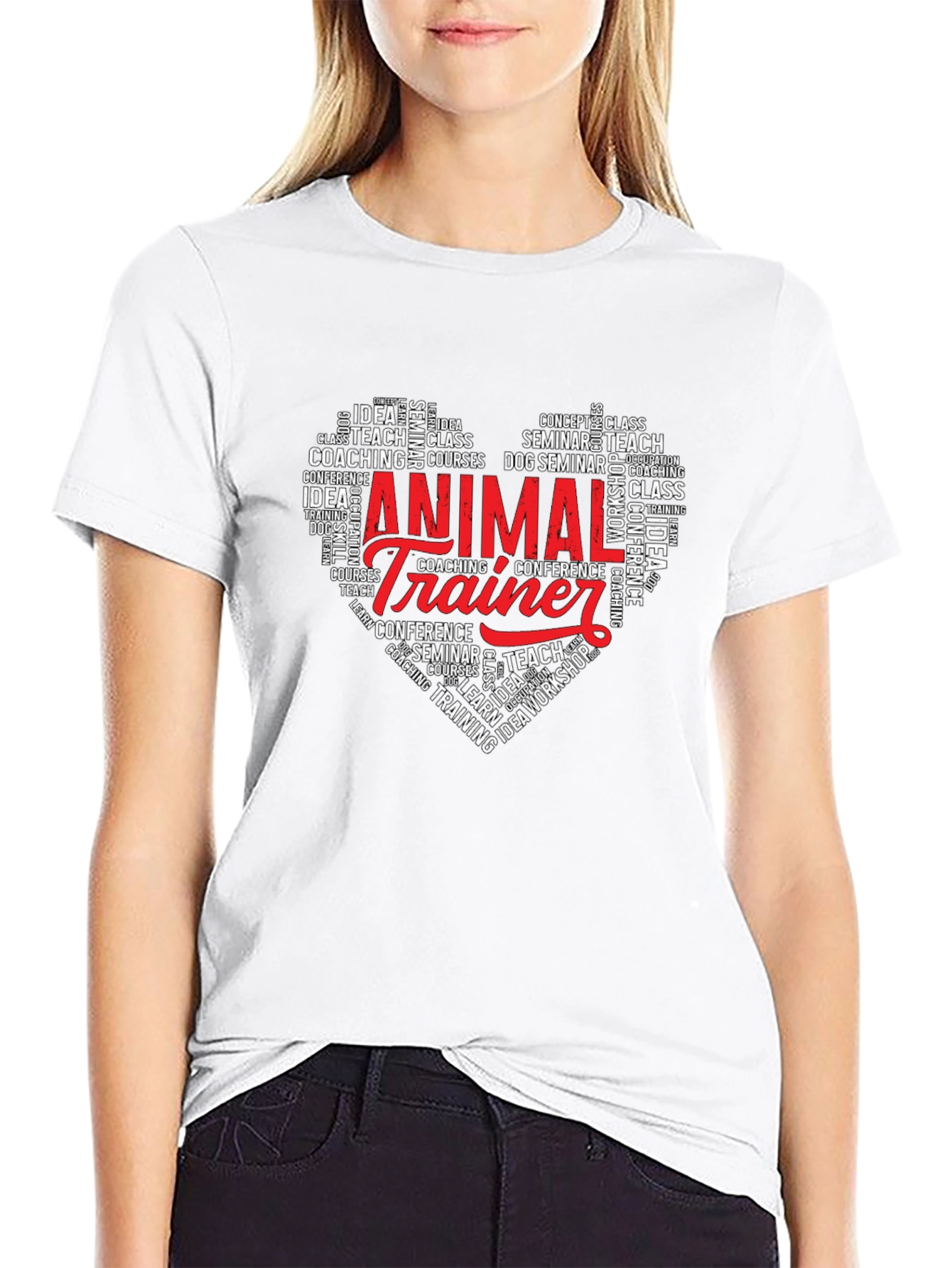 Animal Trainer Heart Word Art T-Shirt