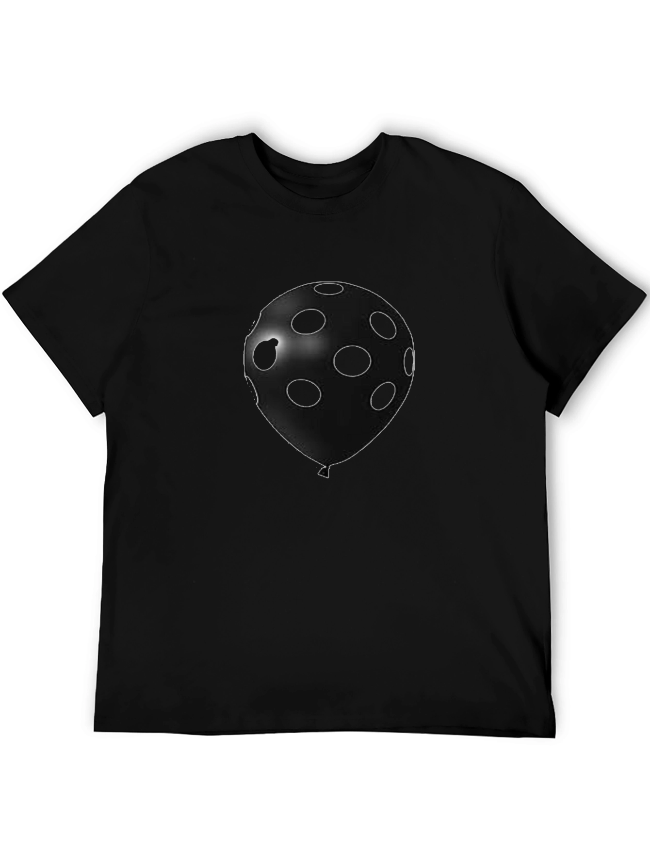Polka Dot Balloon Graphic Tee - Black