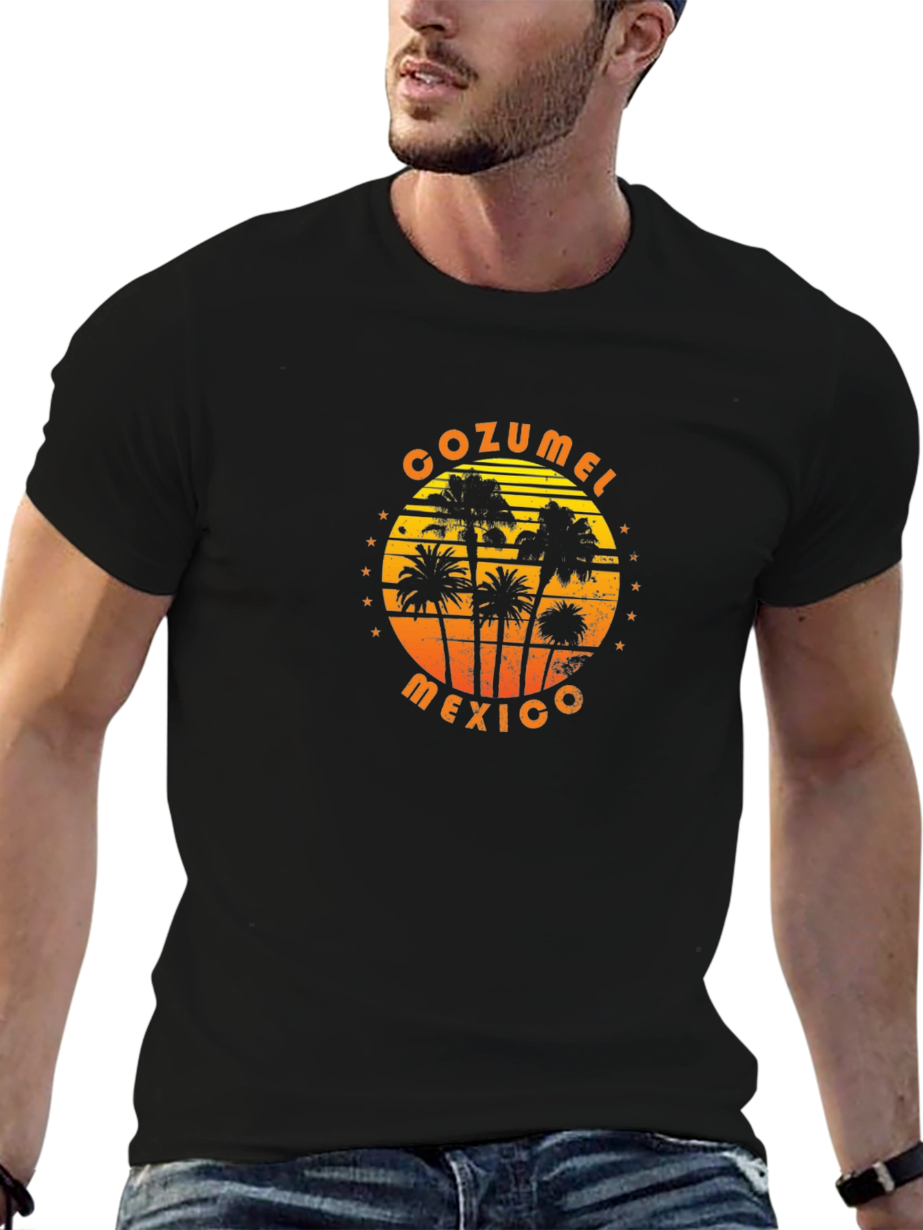 Cozumel Mexico Palm Tree Graphic T-Shirt