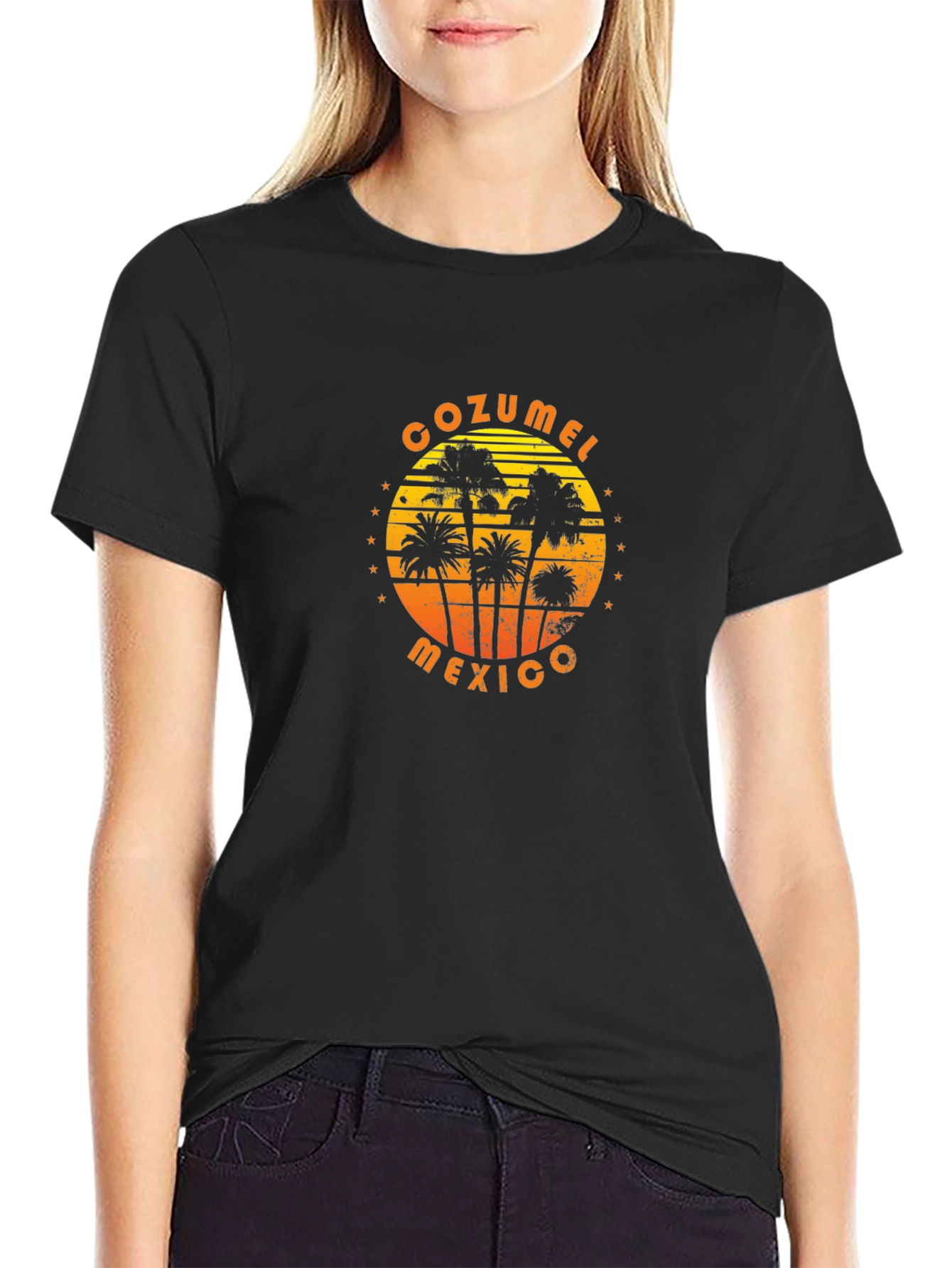 Cozumel Mexico Palm Tree Graphic T-Shirt