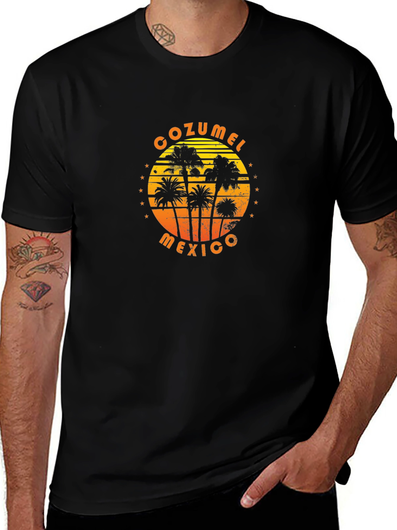 Cozumel Mexico Palm Tree Graphic T-Shirt