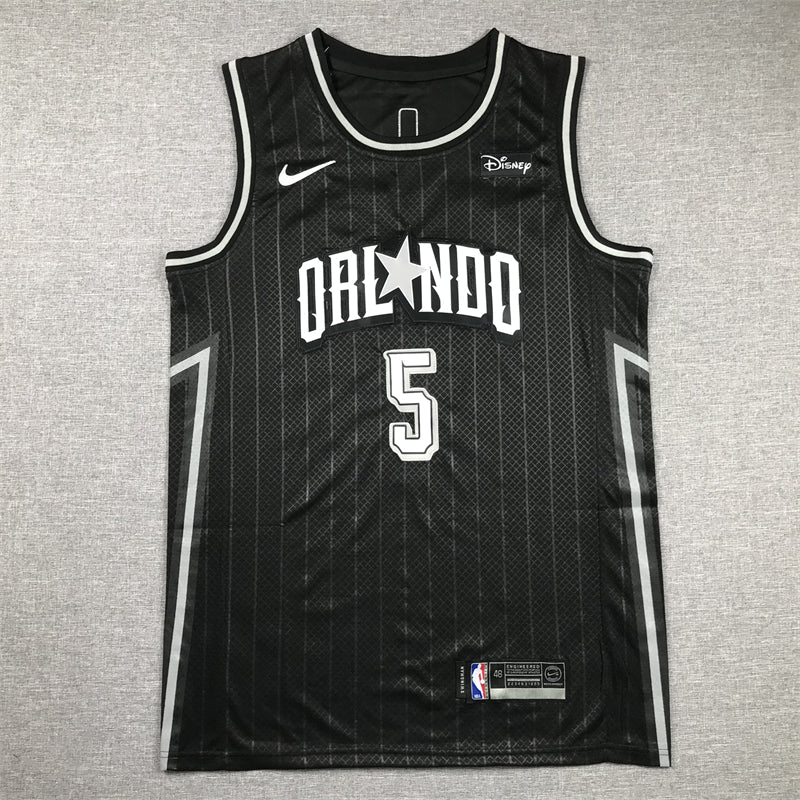 Men's Orlando Magic Paolo Banchero #5 Black 2023/24 Swingman Jerseys - City Edition