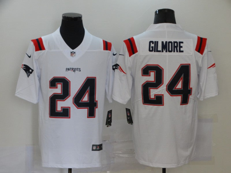 Men's New England Patriots Stephon Gilmore #24 White Game Jerseys