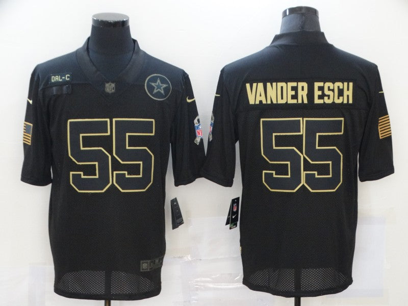 Men's Dallas Cowboys Leighton Vander Esch #55 Black Player Game Jerseys