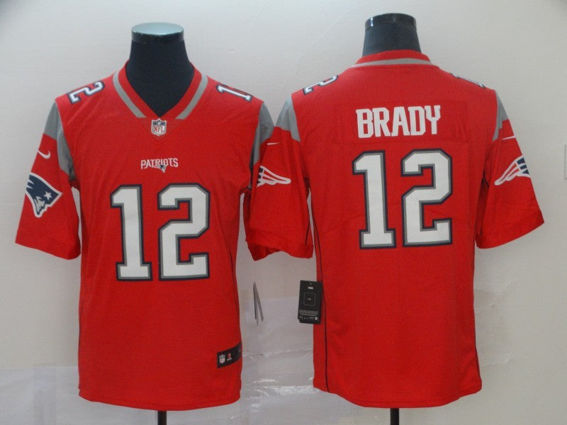 Men's New England Patriots Tom Brady #12 Red Inverted Legend Jerseys