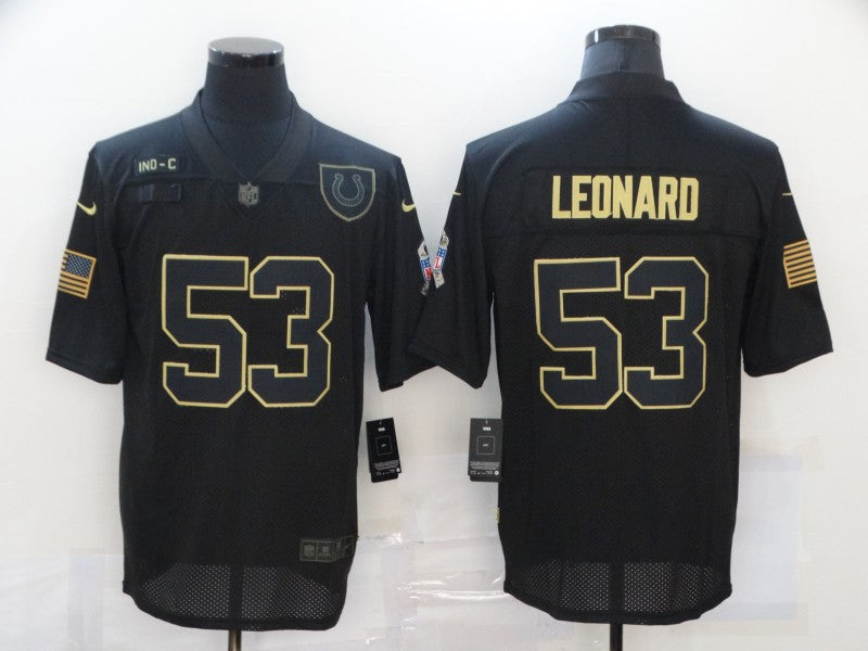 Men's Indianapolis Colts Darius Leonard #53 Black Game Jerseys