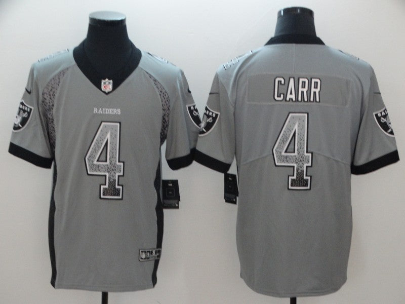 Men's Las Vegas Raiders Derek Carr #4 Gray Game Player Jerseys