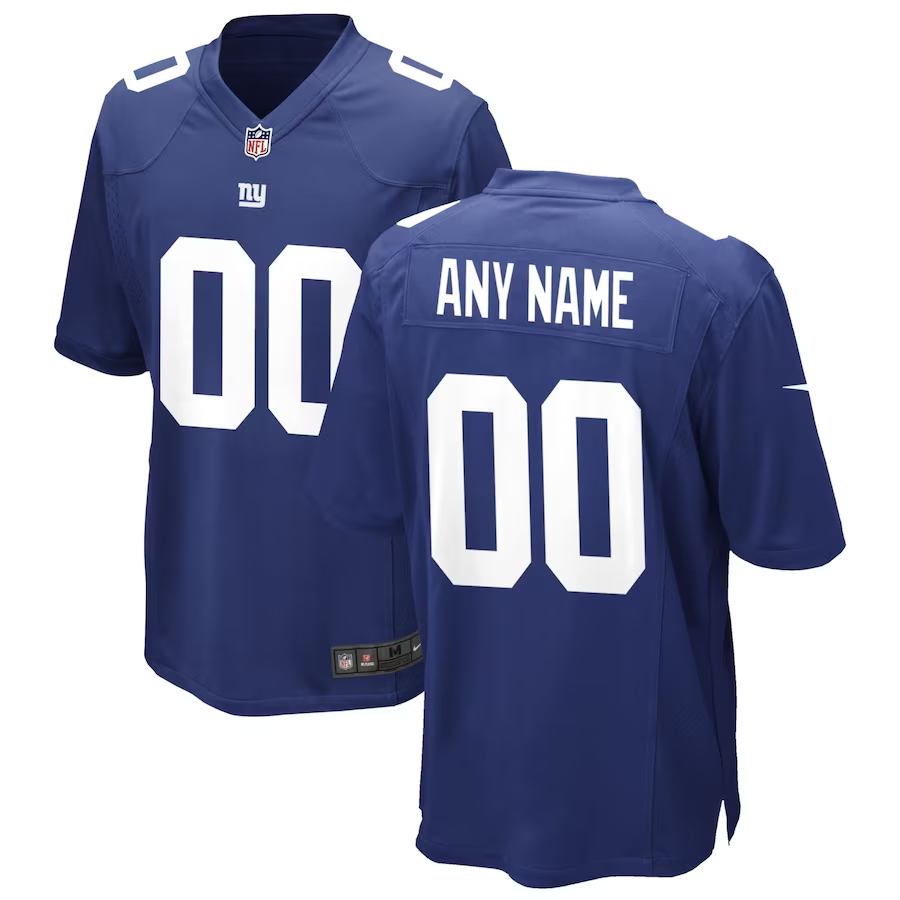 Custom1 New York Giants Royal Game Jerseys