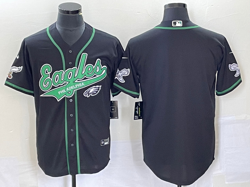 Men's Philadelphia Eagles Black Blank Jerseys