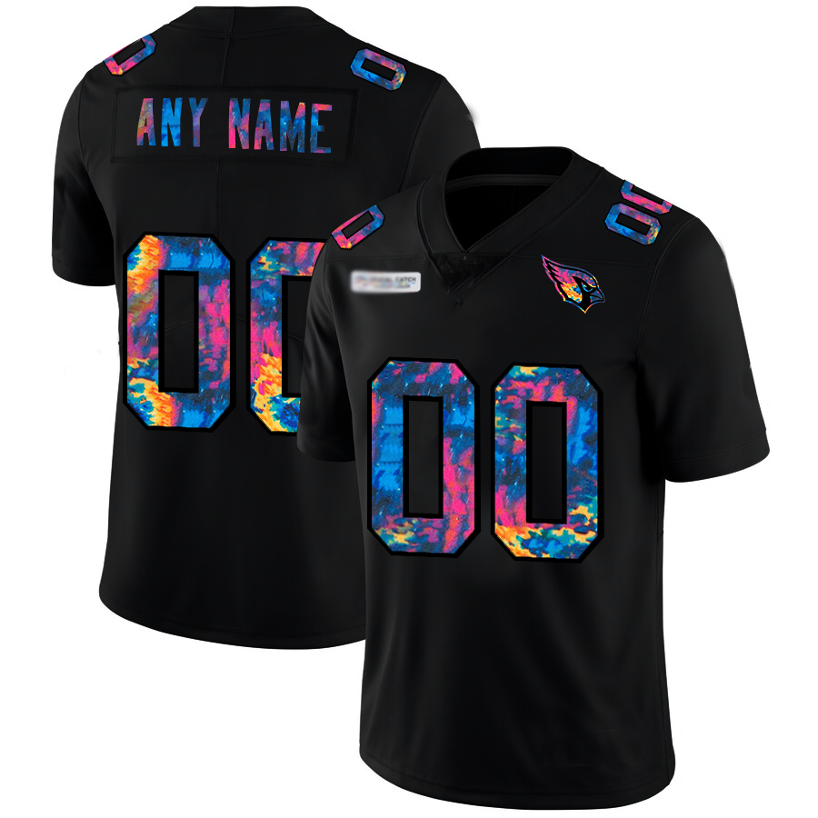 Custom1 Arizona Cardinals Black Crucial Catch Vapor Limited Stitched Football Jerseys