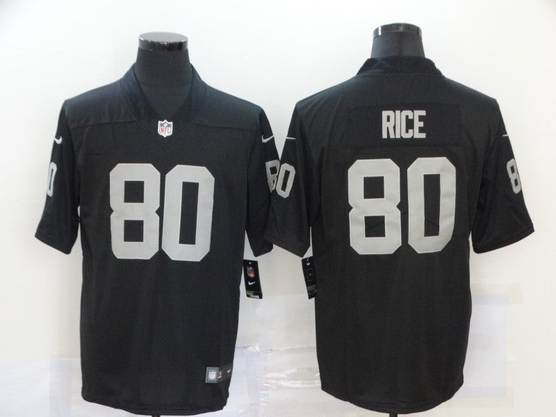Men's Las Vegas Raiders Jerry Rice #80 Black Game Jerseys
