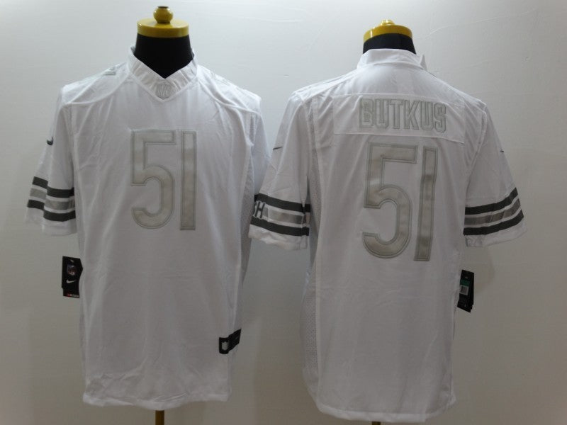 Men's Chicago Bears Dick Butkus #51 White Game Jerseys