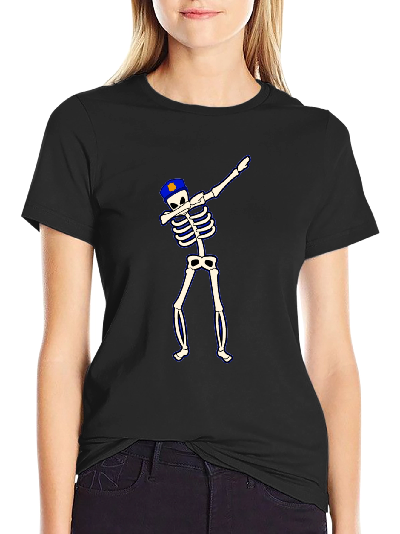 Dabbing Skeleton Cop T-Shirt