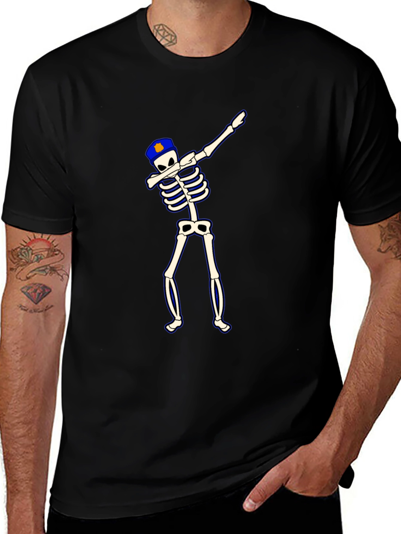 Dabbing Skeleton Cop T-Shirt