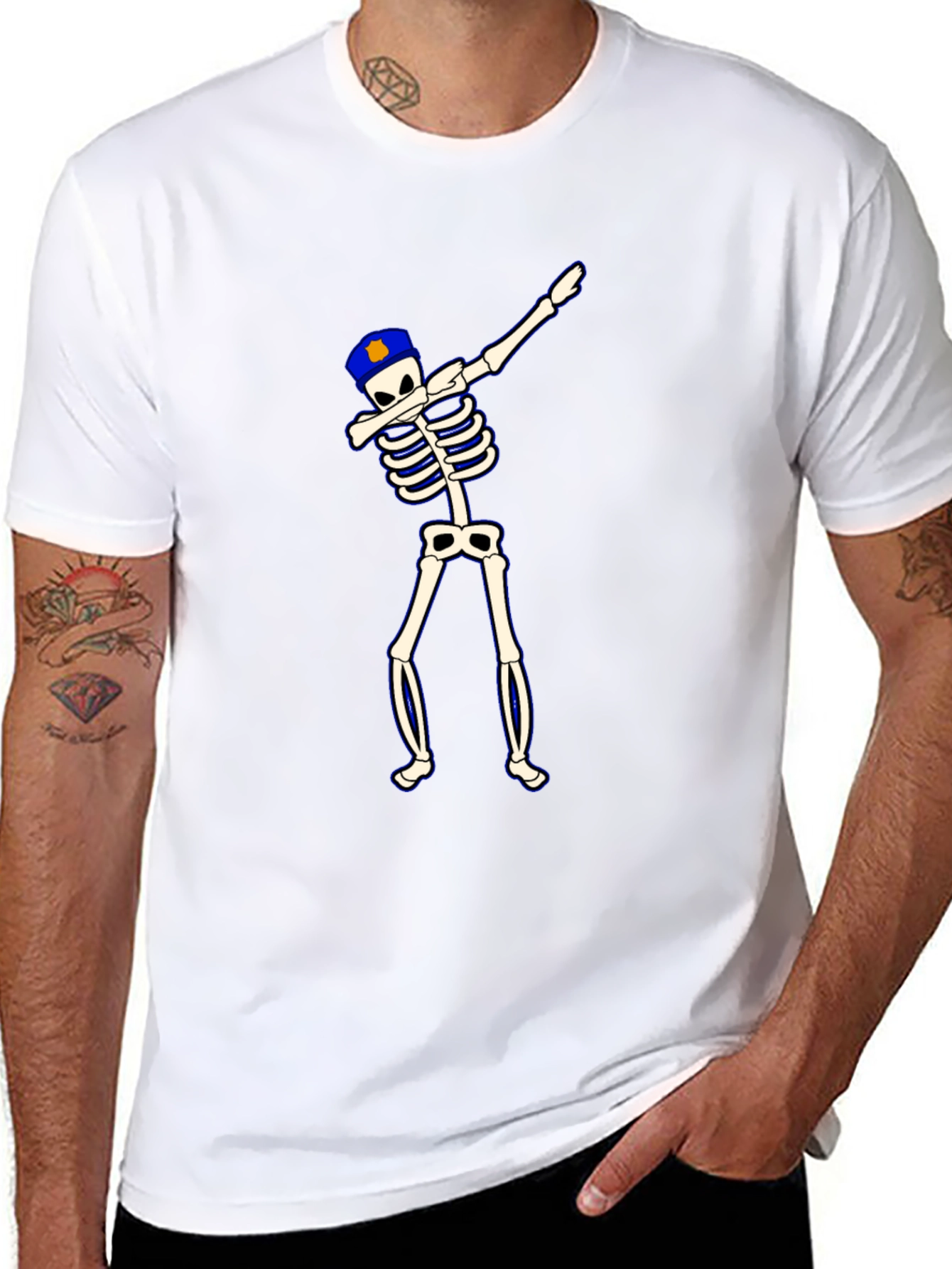 Dabbing Skeleton Cop T-Shirt