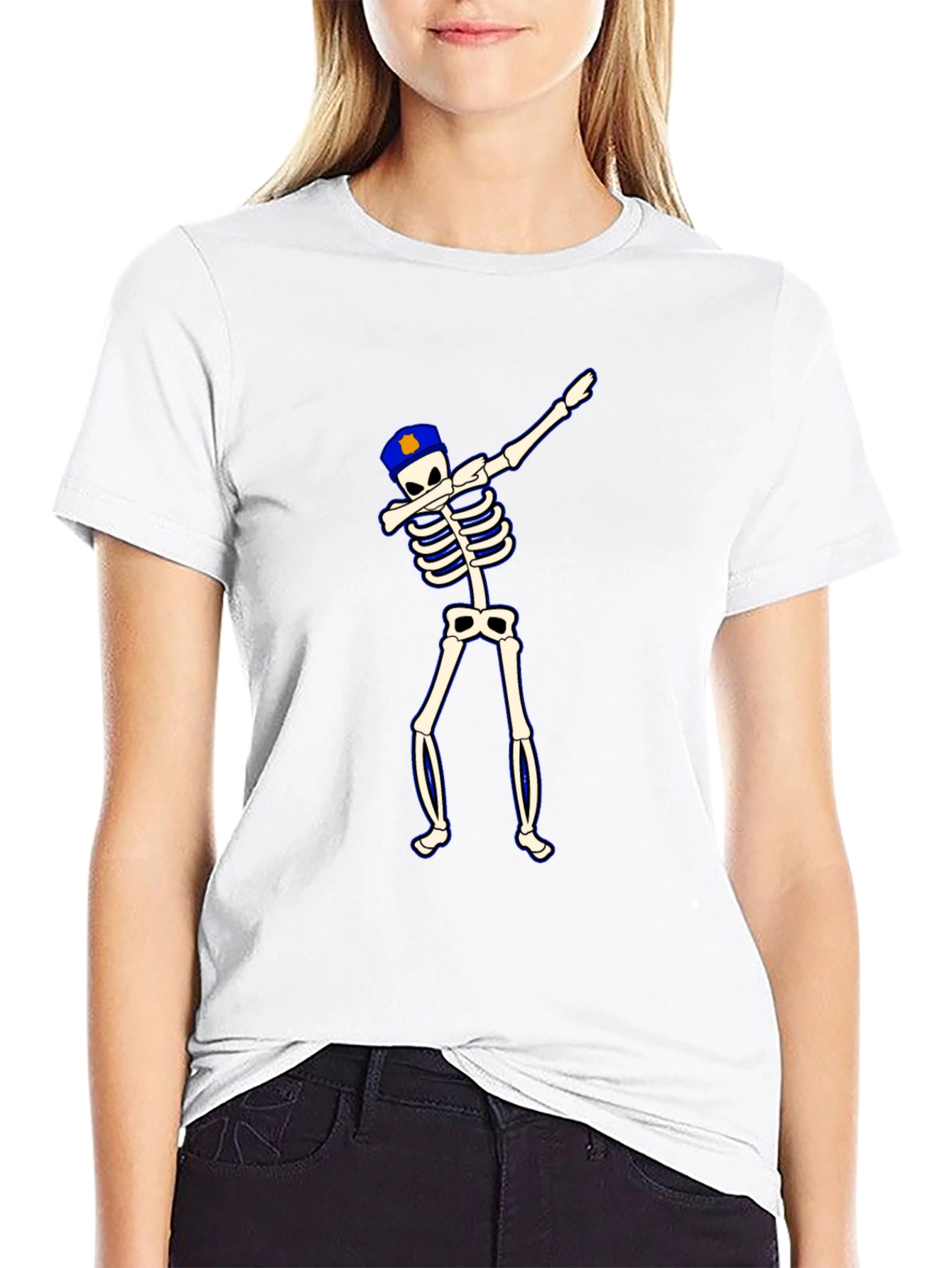 Dabbing Skeleton Cop T-Shirt