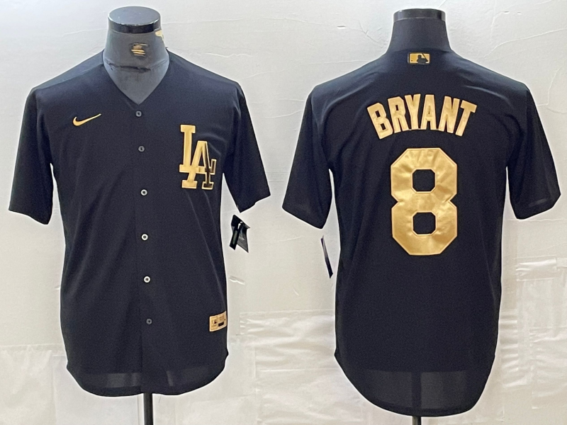 Men's Los Angeles Dodgers Kobe Bryant #8 Black Limited Player Jerseys