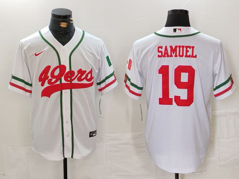 Men's San Francisco 49ers Deebo Samuel #19 White Player Game Jerseys