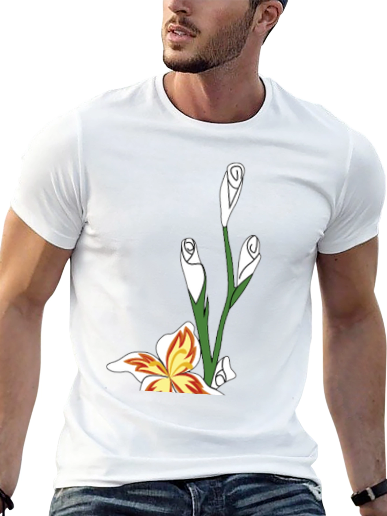 Floral Butterfly Graphic Tee - Stylish and Unique