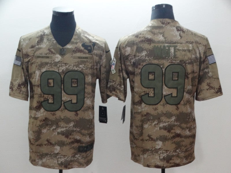 Men's Houston Texans J.J. Watt #99 Camouflage Game Jerseys