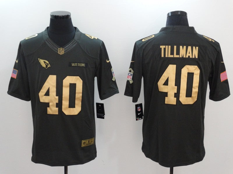 Men's Arizona Cardinals Pat Tillman #40 Black Team Game Jerseys