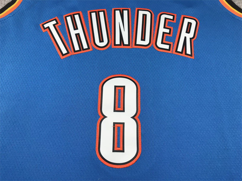Men's Oklahoma City Thunder Jalen Williams #8 Blue Swingman Jerseys - Icon Edition